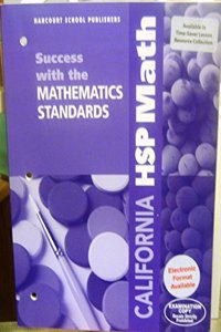 Harcourt School Publishers Math California: Success/Math Standards Student Edition Grade 1