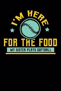 I'm Here For The Food My Sister Plays Softball