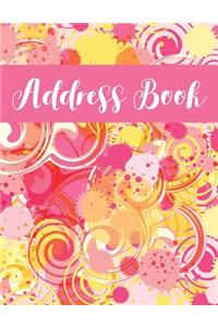 Address Book: Pink Swirl Design Address Organizer