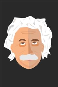 Portrait of Albert Einstein - Blank Lined Notebook