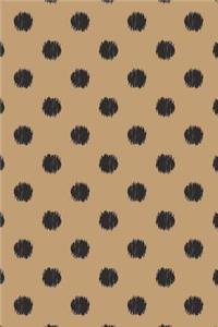 Black Doodled Polka Dots Notebook