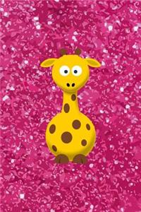 Pink Glitter Giraffe Notebook