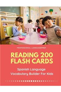 Reading 200 Flash Cards Spanish Language Vocabulary Builder For Kids