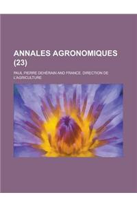 Annales Agronomiques (23 )