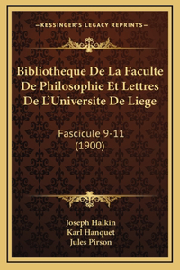 Bibliotheque De La Faculte De Philosophie Et Lettres De L'Universite De Liege