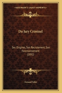 Du Jury Criminel