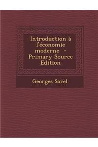 Introduction A L'Economie Moderne