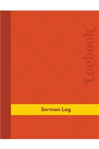 Sermon Log (Logbook, Journal - 126 pages, 8.5 x 11 inches)