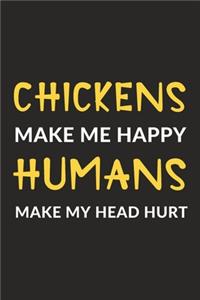Chickens Make Me Happy Humans Make My Head Hurt