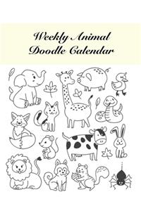 Weekly Animal Doodle Calendar