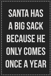 Santa Has a Big Sack Because He Only Comes Once a Year