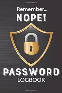 Remember Nope Password Logbook