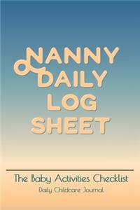 Nanny daily log sheet