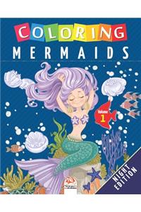 Coloring mermaids - Volume 1 - Night edition