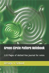 Green Circle Pattern Notebook