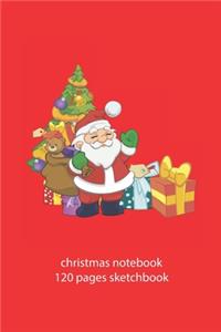 christmas notebook 120 pages sketchbook