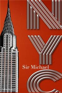 NYC chrysler Building Orange Blank note Book $ir Michael Designer edition