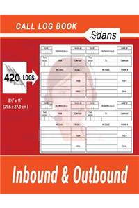 dans Inbound and Outbound Call Log book