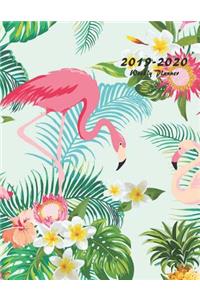 2019-2020 Weekly Planner: Large Two Year Planner with Flower Coloring Pages (Volume 2)