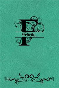 Split Letter Personalized Name Journal - Felicity