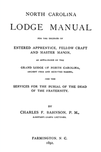 North Carolina Lodge Manual