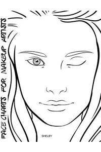 Face Charts for Makeup Artists Shelby