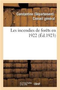 Les Incendies de Forêts En 1922
