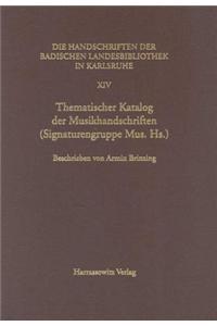 Thematischer Katalog Der Musikhandschriften Der Signaturengruppe Mus. Hs.