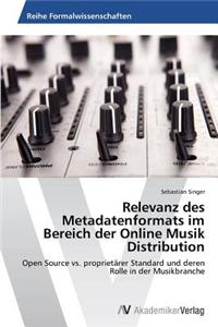 Relevanz des Metadatenformats im Bereich der Online Musik Distribution