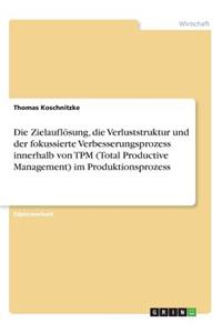 Zielauflösung, die Verluststruktur und der fokussierte Verbesserungsprozess innerhalb von TPM (Total Productive Management) im Produktionsprozess