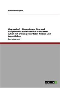 Chancenlos? - Dimensionen, Ziele und Aufgaben der sozialräumlich orientierten Arbeit mit armuts-gefährdeten Kindern und Jugendlichen
