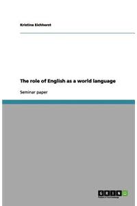 The role of English as a world language