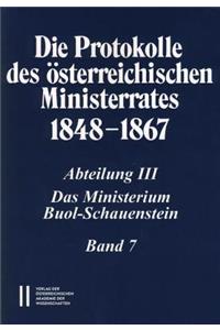 Die Protokolle Des Osterreichischen Ministerrates 1848-1867 Abteilung III