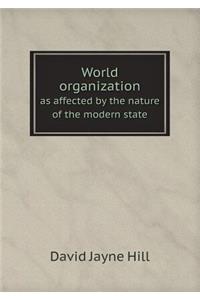 World organization as affected by the nature of the modern state