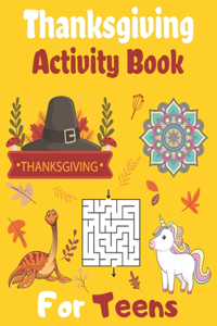 Thanksgiving Activity Book For Teens