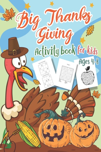 Big Thanksgiving Activity Book for Kids Ages 4-8