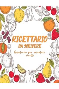 Ricettario Da Scrivere Quaderno Per Annotare Ricette