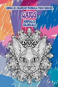 Libros de colorear Mandala para adultos - Colorealo - Animales - Gatos