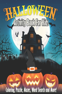 Halloween Activity Book For Kids