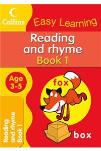 Reading and Rhyme Ages 3-5 Book 1 : Collins Easy Learning