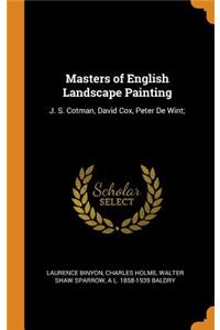 Masters of English Landscape Painting