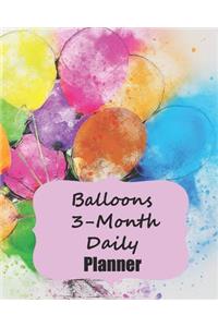 Balloons 3-Month Daily Planner