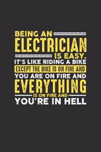 Being an Electrician is Easy. It's like riding a bike Except the bike is on fire and you are on fire and everything is on fire and you're in hell