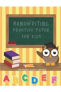 Handwriting Practice Paper for Kids
