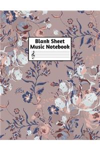 Blank Sheet Music Notebook