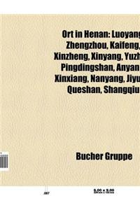 Ort in Henan: Luoyang, Kaifeng, Zhengzhou, Xinzheng, Xinyang, Yuzhou, Anyang, Pingdingshan, Xinxiang, Nanyang, Jiyuan, Queshan, Shan