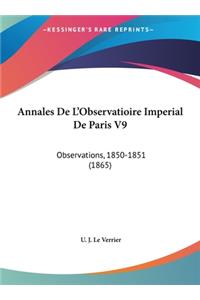 Annales de L'Observatioire Imperial de Paris V9