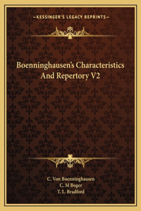 Boenninghausen's Characteristics and Repertory V2