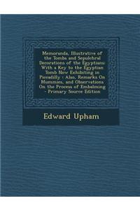 Memoranda, Illustrative of the Tombs and Sepulchral Decorations of the Egyptians