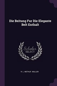 Die Beitung Fur Die Elegante Belt Enthalt